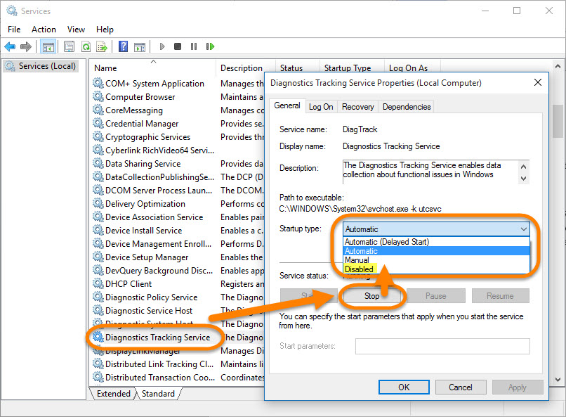 windows 10 microsoft compatibility telemetry high disk usage